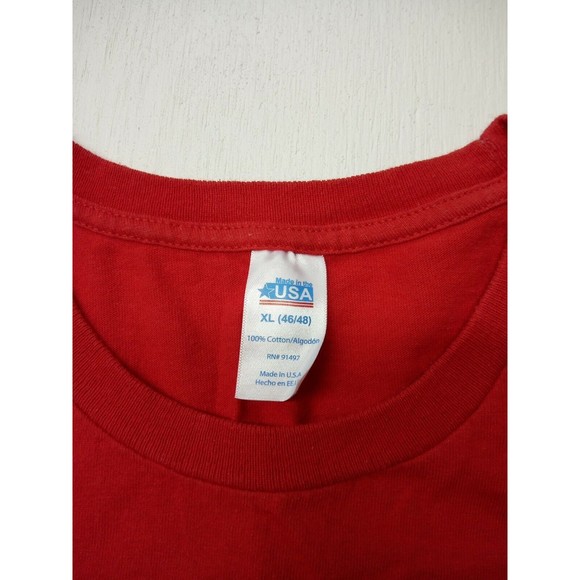 Made In The USA MADE IN AMERICA 2016 Men's T-Shirt RED XL Short Sleeve - Picture 4 of 5